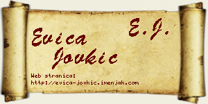 Evica Jovkić vizit kartica